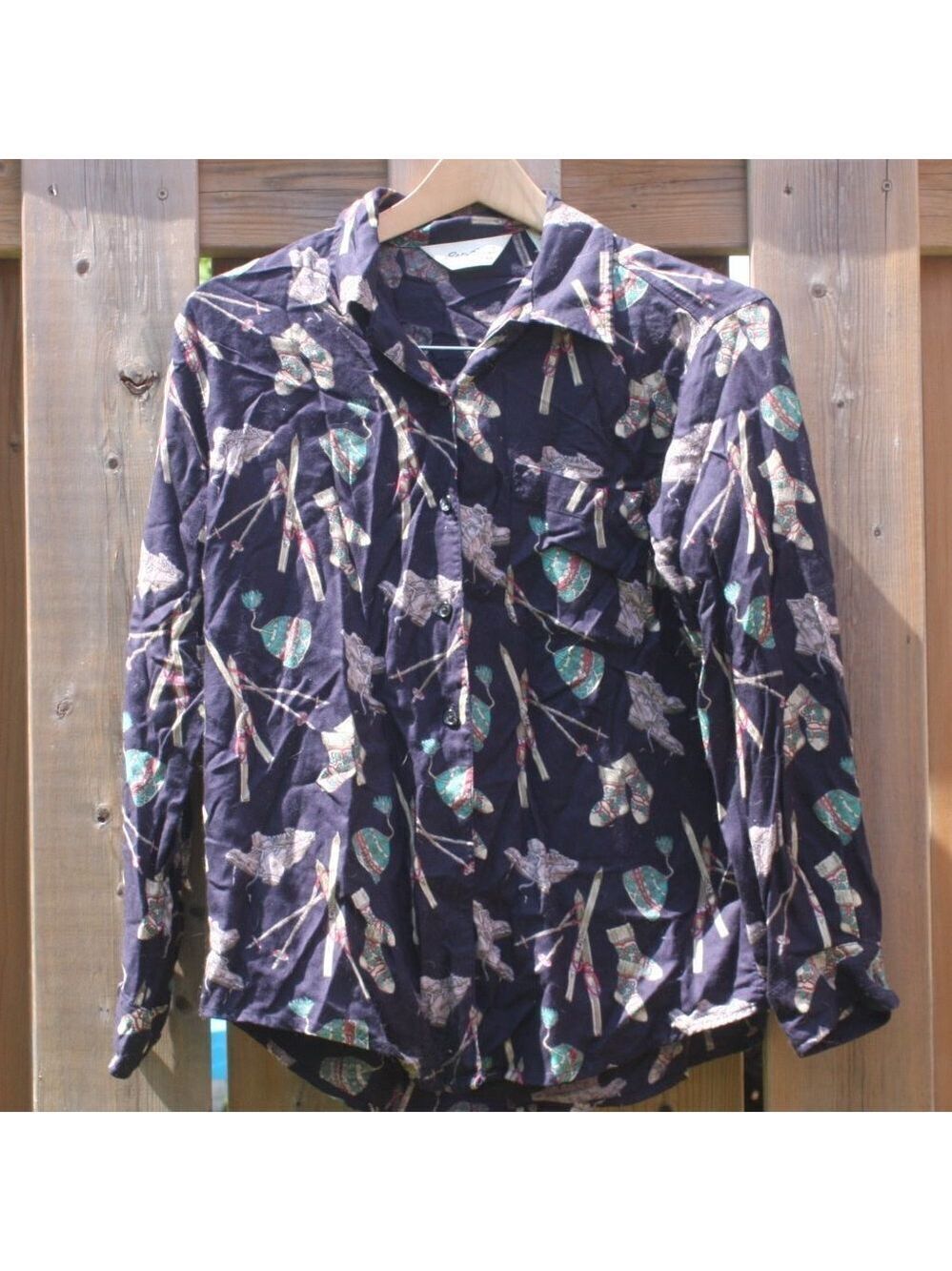 Eddie Bauer SKT Blouse BUTTON UP Women's Size M